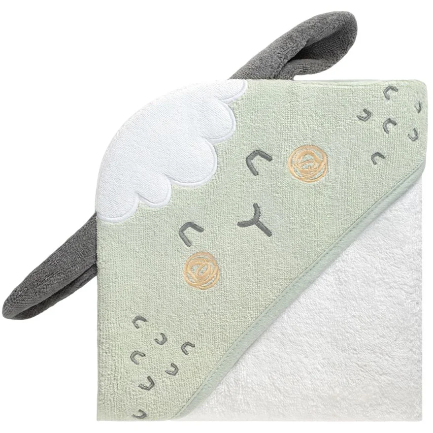 image for Prosop de baie cu gluga KikkaBoo Terry Sleepy Sheep, 90x90 cm foto