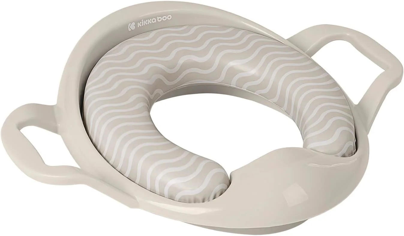 image for Reductor moale pentru toaleta KikkaBoo Shape of Sea Beige foto