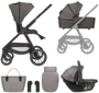 Carucior 3 in 1 KikkaBoo Modena Dark Grey foto