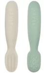 Set linguri silicon Beaba Sage Green/Velvet Grey, 2 buc. foto