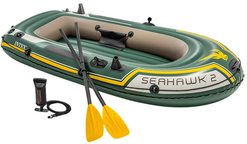 Barca gonflabila Intex Seahawk 2 cu vasle si pompa, 236x114x41 cm, pana la 240 kg foto