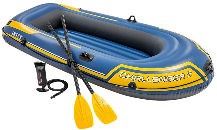 image for Barca gonflabila Intex Challenger 2 cu vasle si pompa, 236x114x41 cm, pana la 200 kg foto