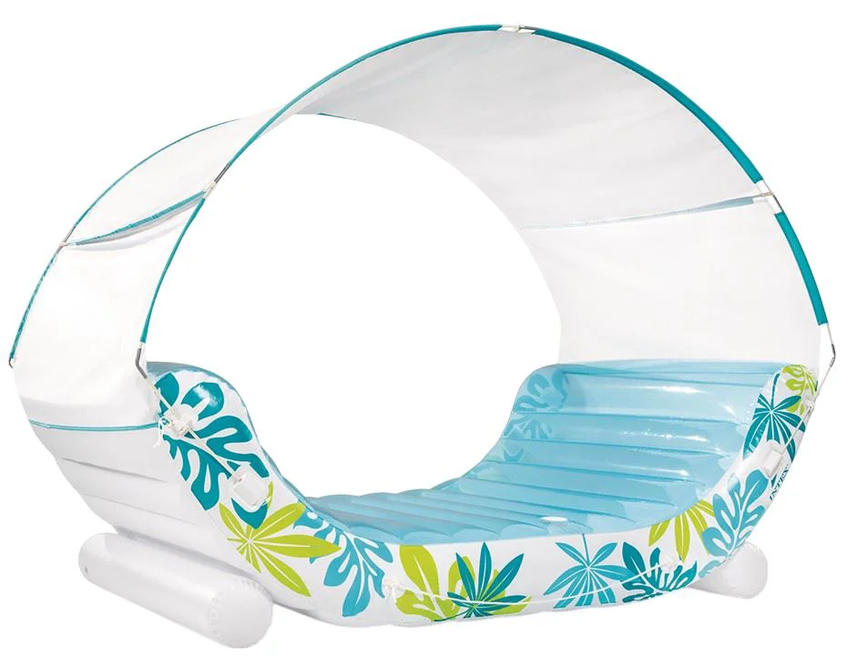 Надувной плавательный матрас с балдахином Intex Tropical Lounge, 224x150x165 см, до 200 кг foto