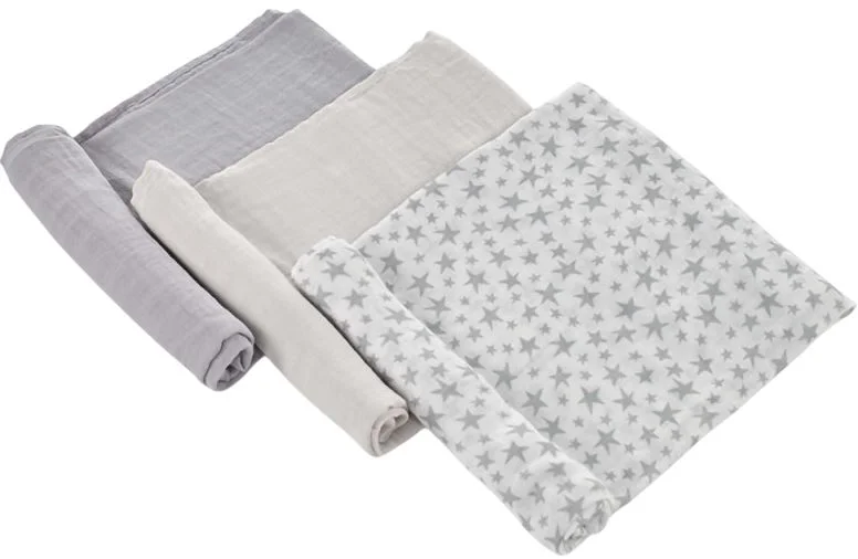 Set pelinci de muselina din bambus Jane Star, 80x80, 3 buc. foto