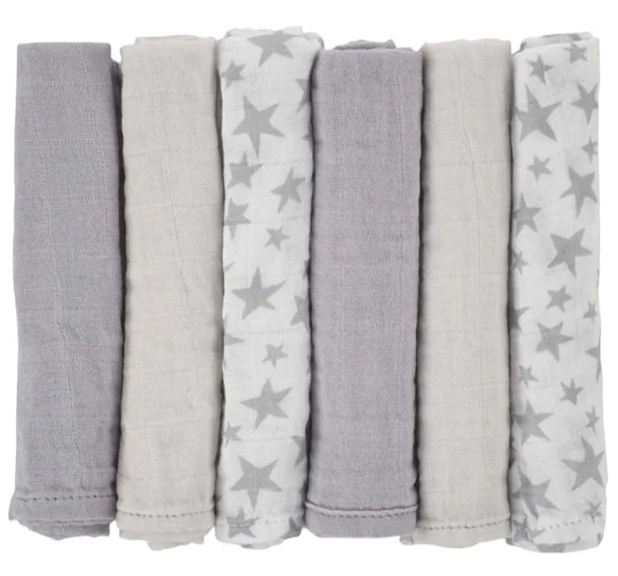 Set pelinci de muselina din bambus Jane Star, 35x35, 6 buc. foto