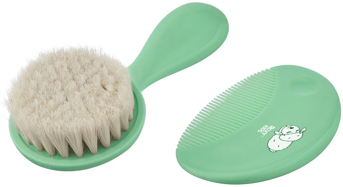 image for Щётка и гребешок с мягкой овечьей шерстью Roxy Kids Green foto