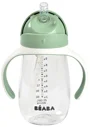 Cana cu pai din tritan Beaba Sage Green, 300 ml foto