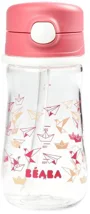 Cana cu pai Beaba Dark Pink, 350 ml foto