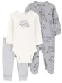 Carter's Set 3 piese Pantaloni, body si pijama Green Koala foto