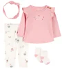 Carter's Set 4 piese Home Grown Pink - pantaloni, bluza, caciulita si sosete foto