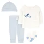 Carter's Set 4 piese Blue Airplane - Pantaloni, bluza, caciulita si sosete foto