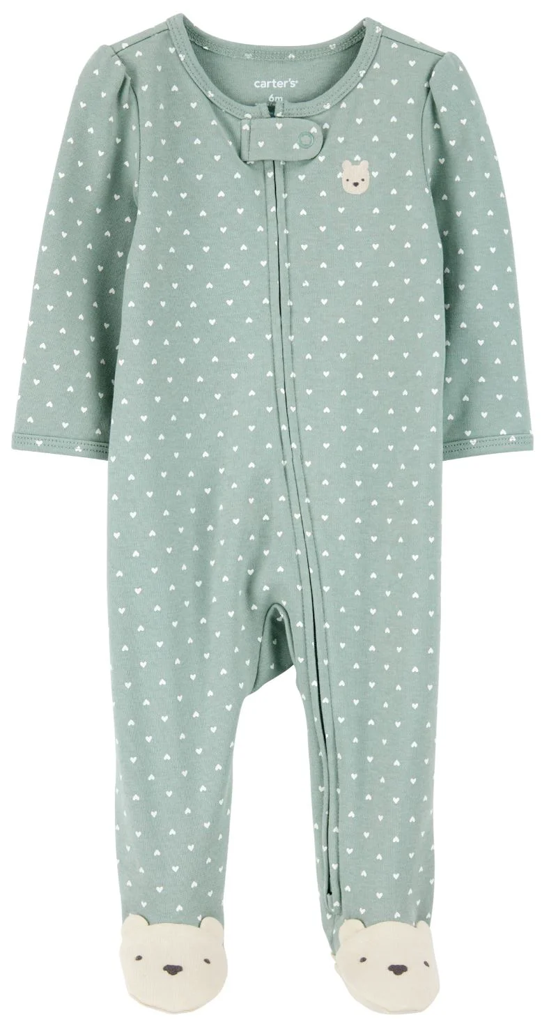 Carter's Pijama Green Dot Foot Art foto