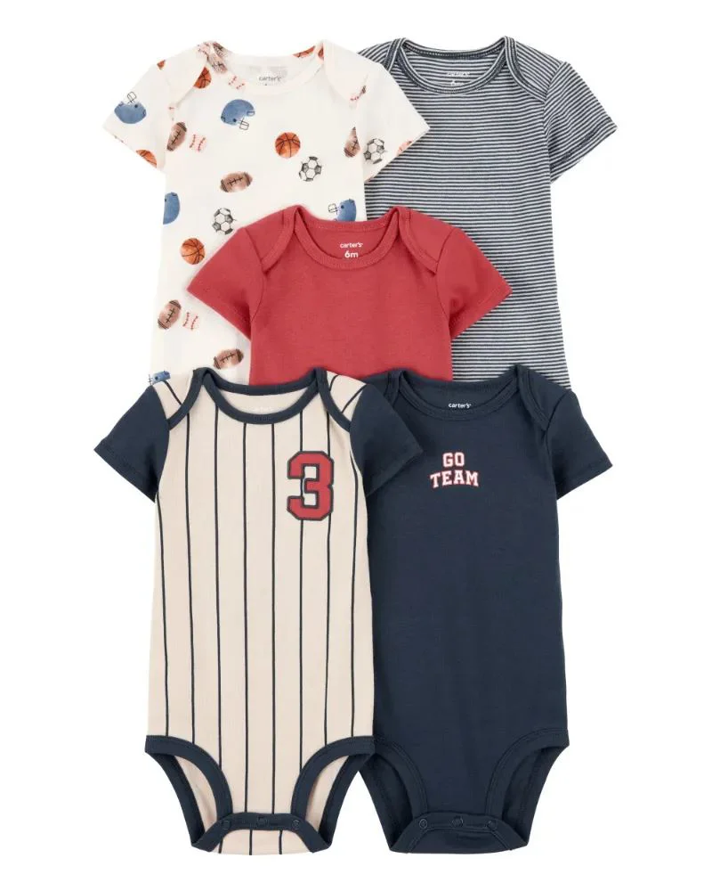 image for Carter's Set 5 piese body Baseball-Sports foto