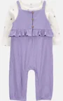 Carter's Set 2 piese Bluzita si salopeta Solid Purple foto