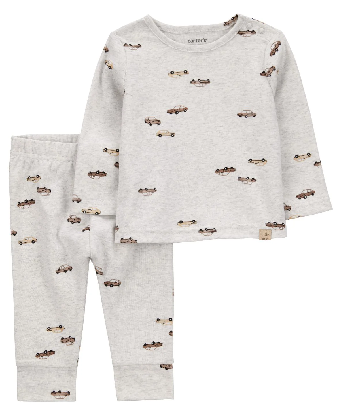 Carter's Set 2 piese Gray Car Print - bluza si pantaloni foto