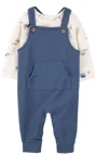 Carter's Set 2 piese Bluzita si salopeta Blue Solid Thermal foto