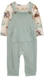 Carter's Set 2 piese Bluzita si salopeta Green Solid foto