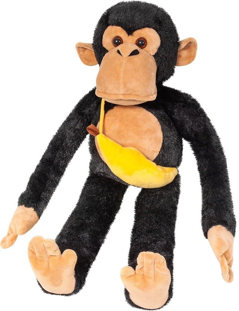 Jucarie de plus Stip Maimuta Neagra cu banana, 45 cm foto