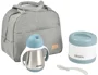 Set 4 piese pentru pranz termo de calatorie Beaba Blue foto