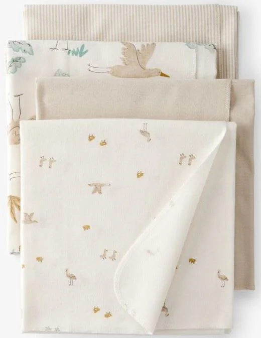 image for Детские одеяла набор Carter's Yellow Stork Print, 4 шт foto