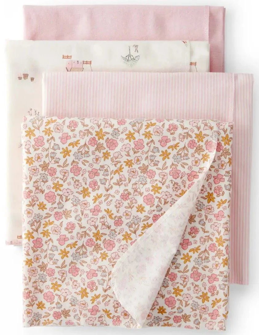 Carter's Set 4 paturele Pink Ditsy Floral foto