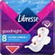 Прокладки Libresse Goodnight Ultra Large, 8 шт. foto