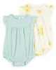 Carter's Комплект 2 в 1 Blue-Yellow Floral - комбинезоны