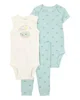 Carter's Set 3 piese Blue Bus - Pantaloni si 2 body foto