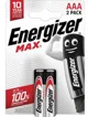 Baterii Energizer Max Alkaline E92, AAA, 1.5 V, 2 buc. foto
