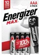 Baterii Energizer Max Alkaline BP4, AAA, 1.5 V, 4 buc. foto