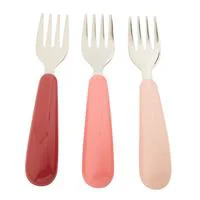 Set furculite din inox Premaman Yummix Roz, 3 buc.