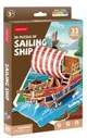 Puzzle 3D CubicFun Corabie cu panze