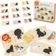 Puzzle din lemn Viga Toys Animale, 24 el. foto
