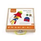 Set de blocuri magnetice din lemn Viga Toys Forme si culori foto