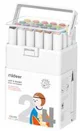 Set de markere cu 2 capete Mideer, 24 culori