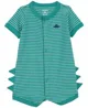 Carter's Комбинезон летний Green Stripe Dino Spikes foto