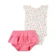 Carter's Set 2 piese Pink Ditsy Floral - body si chilotel foto