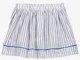 Carter's Fustita de in Faux Linen Blue Stripe foto
