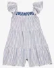 Carter's Salopeta de in Faux Linen Blue Stripes foto