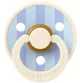 Suzeta rotunda din latex BIBS Studio Colour Block - Ivory/Dusty Blue (0-6 luni) foto