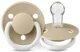 Suzeta rotunda BIBS De Lux Vanilla Glow din silicon (0-36 luni) foto