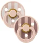 Набор из 2-х круглых латексных пустышек BIBS Studio Colour Block - Blush Mix (0-6 мес.) foto