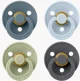 Set 4 suzete rotunde din latex BIBS Colour Petrol/Sage/Baby Blue/Iron (0-6 luni) foto