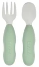Set lingurita si furculita din inox Beaba Sage Green foto