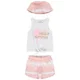 Orchestra Set 3 piese pentru fetite cu palarie Hello Summer Roz foto