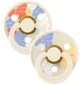 Set 2 suzete rotunde din latex BIBS Studio Colour Morning Bloom - Ivory Mix (6-18 luni) foto