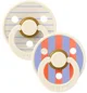Set 2 suzete rotunde din latex BIBS Studio Colour Pin - Ivory Hush Mix (6-18 luni) foto