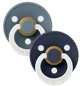 Set 2 suzete rotunde din latex fosforescente BIBS Colour Glow Petrol/Deep Space (6-18 luni) foto