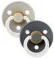 Set 2 suzete rotunde din latex fosforescente BIBS Colour Glow Sand/Iron (6-18 luni) foto