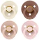 Набор из 2 круглых пустышек BIBS Colour Ivory/Blush/Woodchuck/Blossom (6-18 мес.) foto
